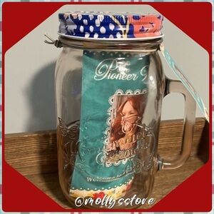 Last One 🌸 New Pioneer Woman Rosewood Mason Jar Drinking Tumbler with Lid